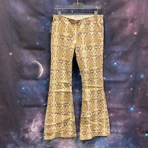 NWOT! Free People Snakeskin Pull On Flare Pants - 28